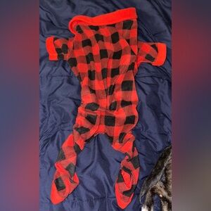 Red and Black Plaid Dogs PJ Set